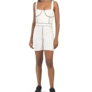 WeWoreWhat Corset Tech Bodysuit Romper Women’s Small New